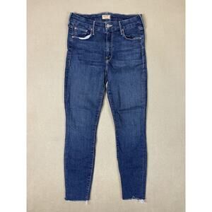 Mother Jeans Womens 29 Blue The Looker Ankle Fray Girl Crush Skinny Adult‎